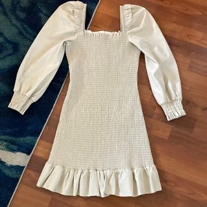 7 for All Mankind faux leather dress, taupe